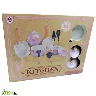 Konyhai edénykészlet, fém – Rózsaszín