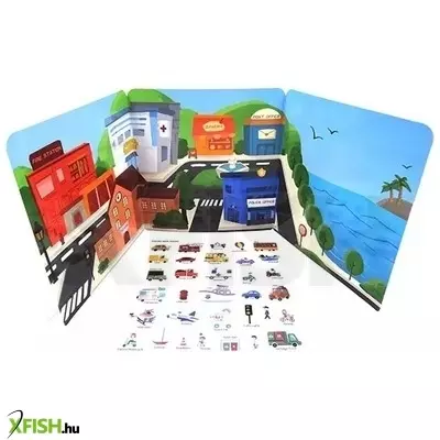 Oktatókönyv zselés matricákkal – Város