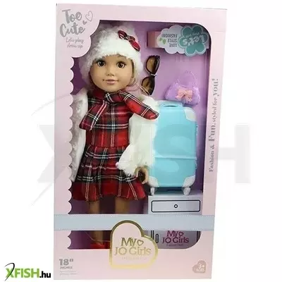 Játékbaba utazó kiegészítőkkel - 45 cm