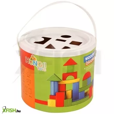 Hongji toys építőkocka formaválogató hengerben 30 darabos készlet