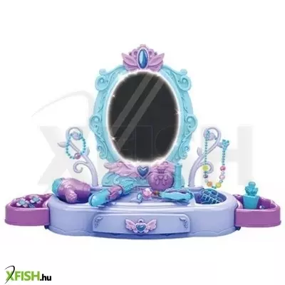 Fésülködőasztal világító tükörrel - rózsaszín