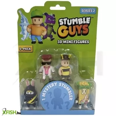 Stumble Guys: Mini 3D figura, 2. széria, 5 db-os szett - többféle