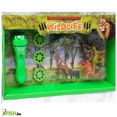 Projektoros zseblámpa állatfigurákkal - vadállatok