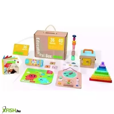 tooky toy: fejlesztő játékcsomag, fa - 40 db-os szett