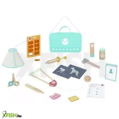 Tooky Toy: Állatorvos játékszett fa kiegészítőkkel