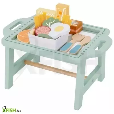 Tooky Toy: Fa reggeliző asztalka kiegészítőkkel