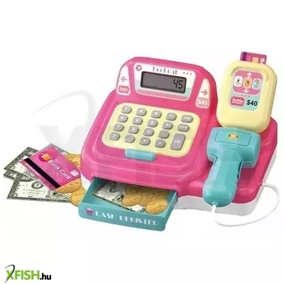 elektromos pénztár játékkészlet - rózsaszín