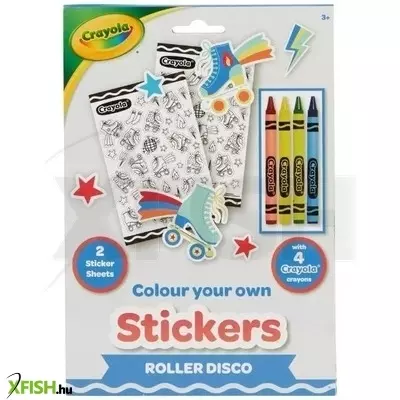 Crayola: Színezhető matricakészlet zsírkrétával - többféle