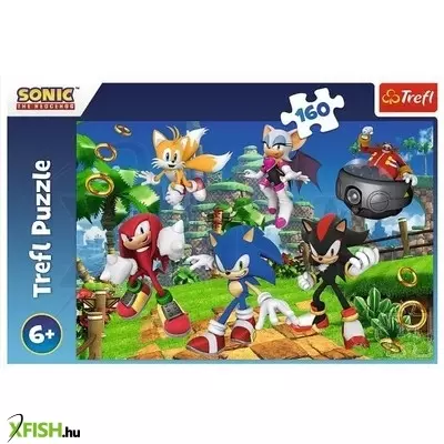 Trefl: Sonic, a sündisznó, a csapat - 160 darabos puzzle
