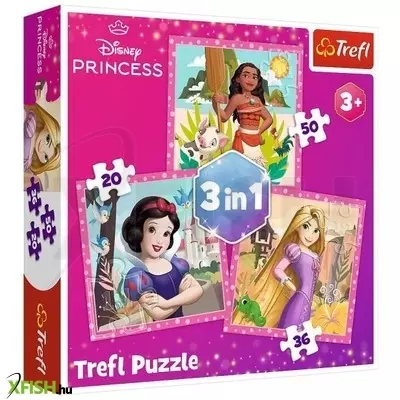 Trefl: Disney hercegnők 3 az 1-ben puzzle