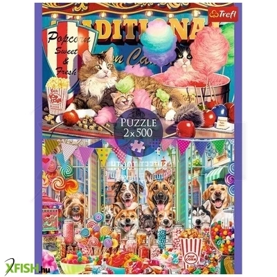 trefl: négylábú barátok 2 az 1-ben puzzle - 500 darabos
