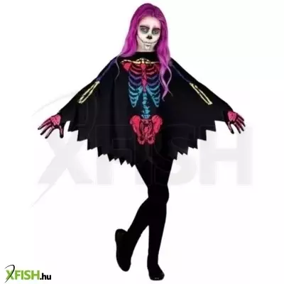 Színes csontváz köpeny - Gyerek méret