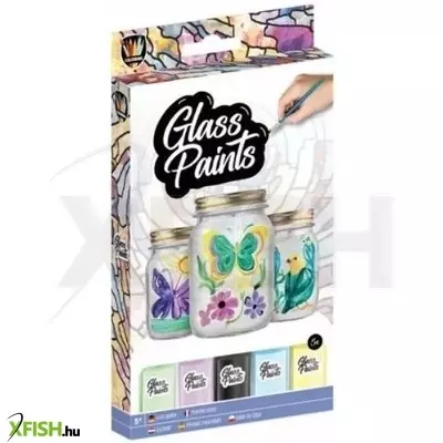Grafix: Üvegfesték készlet ecsettel - 5 x 22 ml