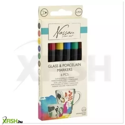 Grafix: Üveg- és porcelán festő filctoll készlet - 6 db-os