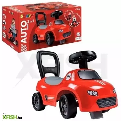 Smoby: Auto Ride-on átalakítható járássegítő bébitaxi - piros
