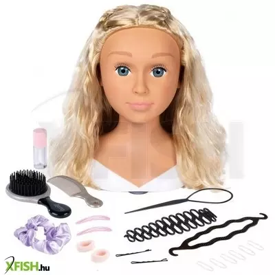 smoby: fésülhető és sminkelhető babafej - szőke hajú