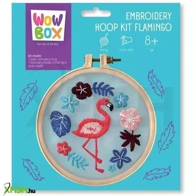 Wow Box: Hímzőkészlet - Flamingó
