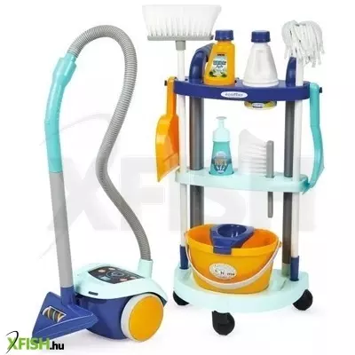 écoiffier: takarítókocsi porszívóval játékszett - 11 db-os