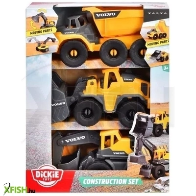 Dickie: Volvo munkagépek játékszett - 3 db-os