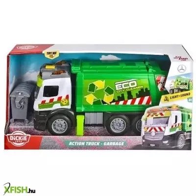 dickie: action truck mercedes kukásautó fény- és hanghatásokkal - 26 cm
