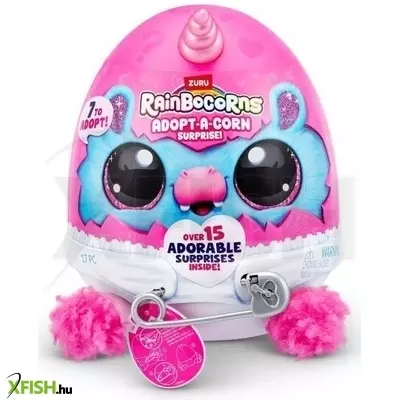 Zuru: Rainbocorns Adopt-A-Corn Meglepetés plüssfigura, 1. széria - 19 cm