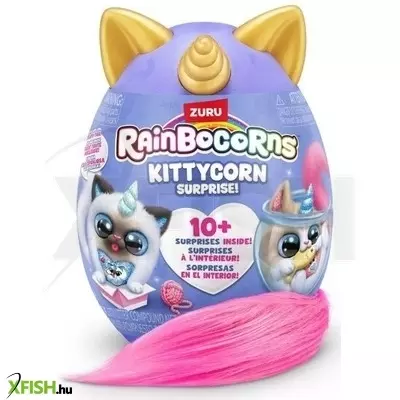 Zuru: Rainbocorns Kittycorn Meglepetés plüssfigura, 9. széria - 19 cm