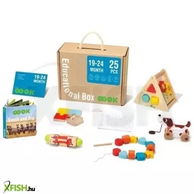 Tooky Toy: Montessori fa oktató játék szett - 25 db-os