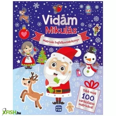Vidám Mikulás matricás foglalkoztatókönyv