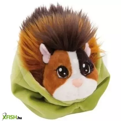 Nici: Barna tengerimalac plüssfigura zöld kosárban - 12 cm