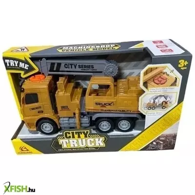 Sárga munkagép fény- és hanghatásokkal - 1:16