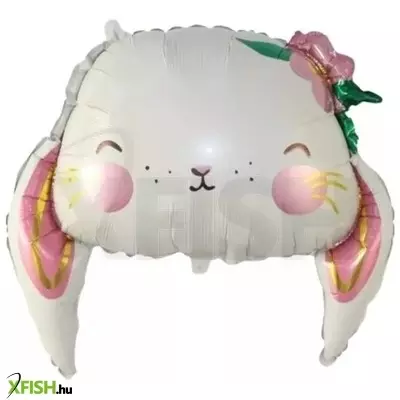 Nyuszifej alakú fólia lufi - 44 x 50 cm