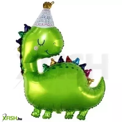 Szülinapos dinó alakú fólia lufi - 66 x 80 cm
