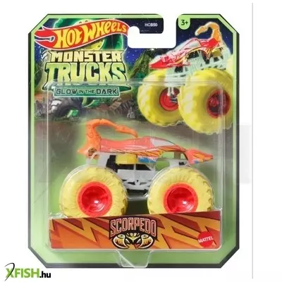 Hot Wheels: Sötétben világító Monster Trucks - Scorpedo