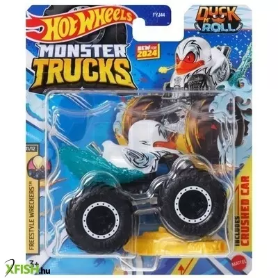 Hot Wheels Monster Trucks: Duck N Roll kisautó, 1:64