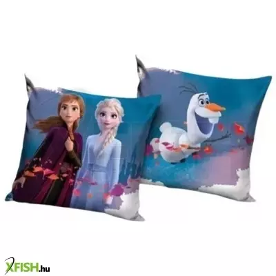 Jégvarázs: Anna, Elza és Olaf párnahuzat, poliészter - 40 x 40 cm