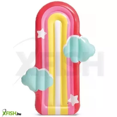 Intex: Szivárvány matrac felhőkkel - 175 x 117 cm