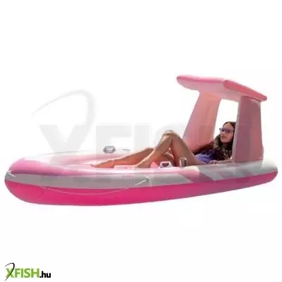 Intex: Csónak alakú matrac napellenzővel - rózsaszín, 244 x 119 x 97 cm