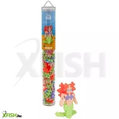plus-plus: hableány építőjáték hengerben,100 db-os
