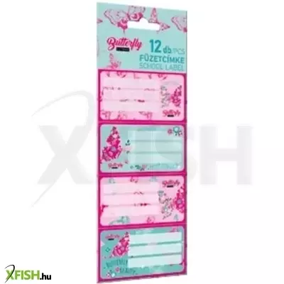 lollipop: cute butterfly füzetcímke - 12 db-os