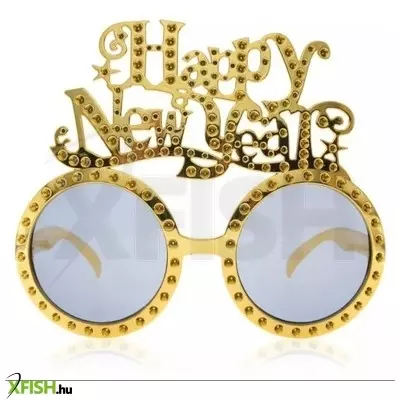 Arany színű partiszemüveg „Happy New Year felirattal