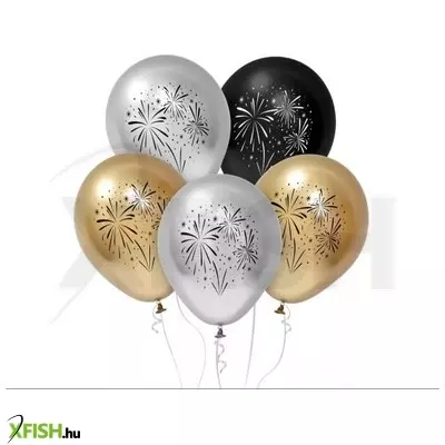 Beauty&Charm: Lufiszett tűzijáték mintával, 30 cm - 5 db-os
