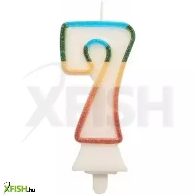 Színes számgyertya csillámmal, 8,5 cm - 7