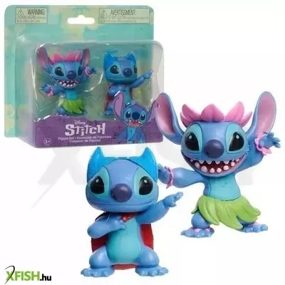 Stitch 2 db-os figura készlet - Hula és Superhero