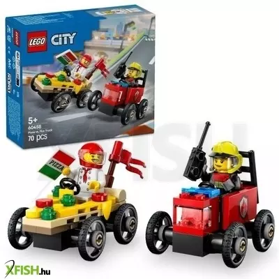 LEGO® City Pizzásautó vs. tűzoltóautó, versenyautós csomag 60458