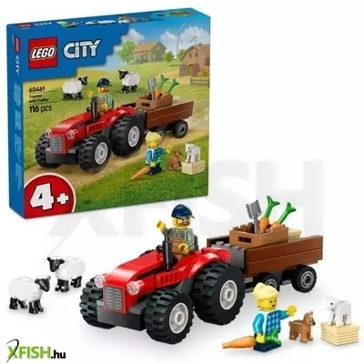LEGO® City Piros traktor, utánfutó és juhok 60461