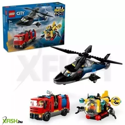 LEGO® City Helikopter, tűzoltóautó és tengeralattjáró egy csomagban 60462