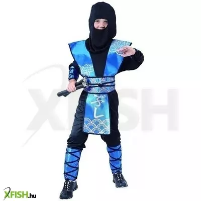 Kék nindzsa jelmez - 110-120 cm