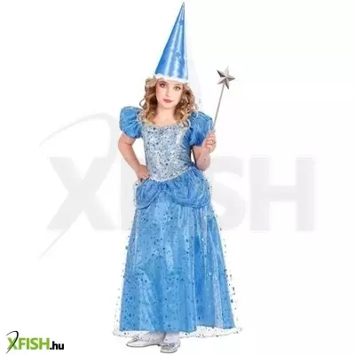 kék hercegnő/tündér jelmez - 104 cm