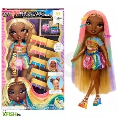 rainbow high: fodrászolható baba és hajkréta szett