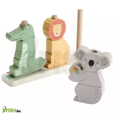 Fisher-Price: Wood Állatos rakosgató, fa